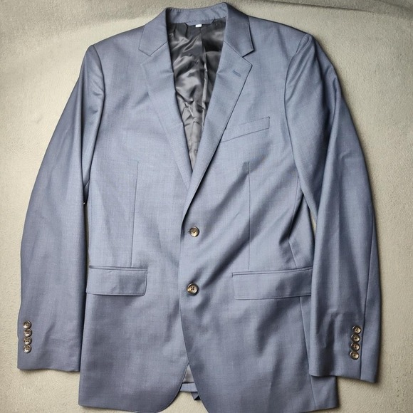 Bonobos Blazer Mens 40L Blue Slim Fit Italian Wool Marzotto Sport